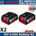 100% Original-Bosch 18V Battery, 18V and 6000mAh Backup Batteries, Draadloze Professional System, BAT609 BAT618 18V Tool Battery
