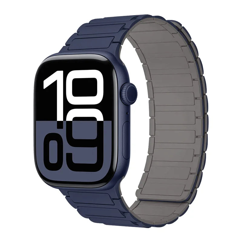 Magnetic Silicone Band for Apple Watch Ultra 3 2 49mm 46mm 42mm 45mm 44mm 40 41mm Strap IWatch Series 11 10 9 8 7 6 SE Bracelet