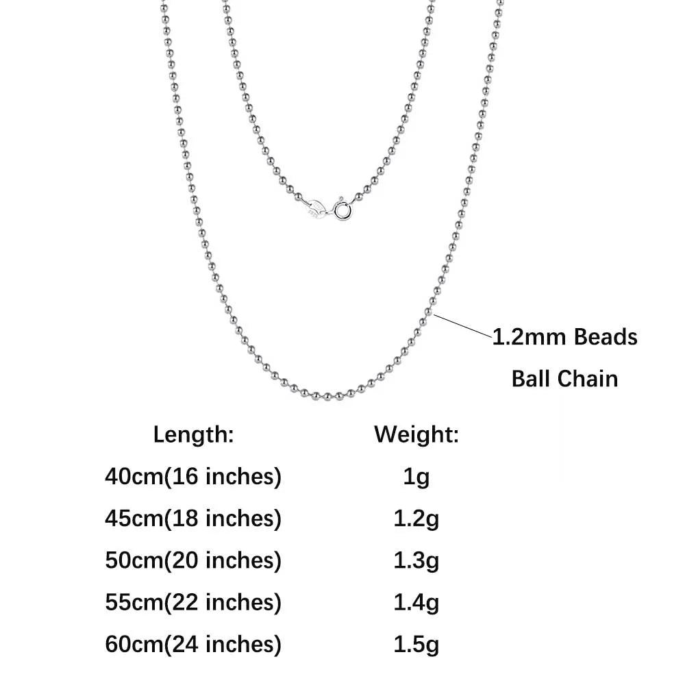 ORSA JEWELS 925 Sterling Silver Chain Necklaces Fashion Party for Men Women DIY Jewelry Simple High Quality 16-24 Inch Wholesale