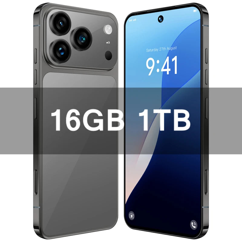 2026 HOT i17 ProMax NEW intelligent 5G standby original dual card dual battery 14 system global Android version 8000mAh JJ6