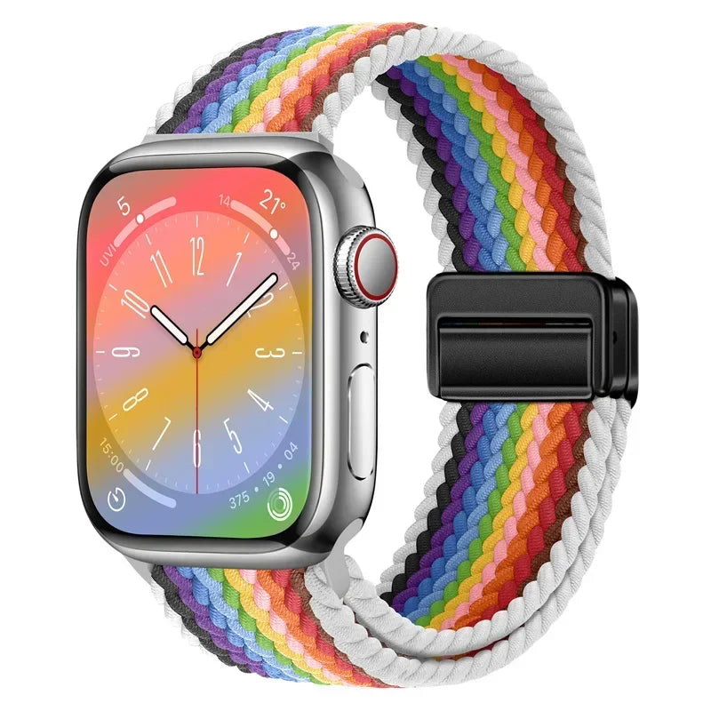 Nylon strap For Apple watch 11 10 42mm 46mm 9 8 7 45mm 41mm Ultra 3/2/1 49mm Magnetic wristband For iWatch 6 5 4 3 SE 44mm 40mm