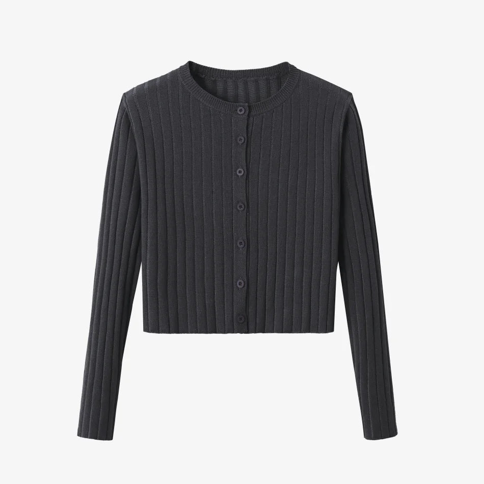 AS AW26 Fashion Plaid slip dress match knit wide-rib cardigan Knit mockneck top woman clothes