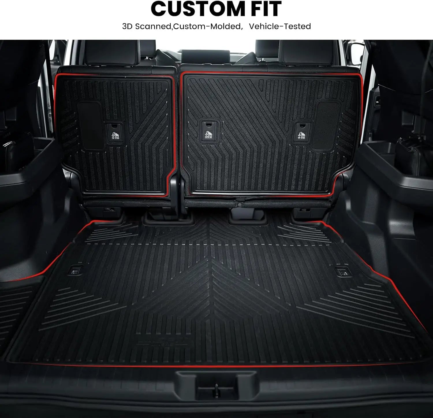 Custom Fit Trunk Mat for Toyota 4Runner 2025-2026 5-Seater Gas with Backrest Mat, All Weather TPE Cargo Liner for 6th Gen