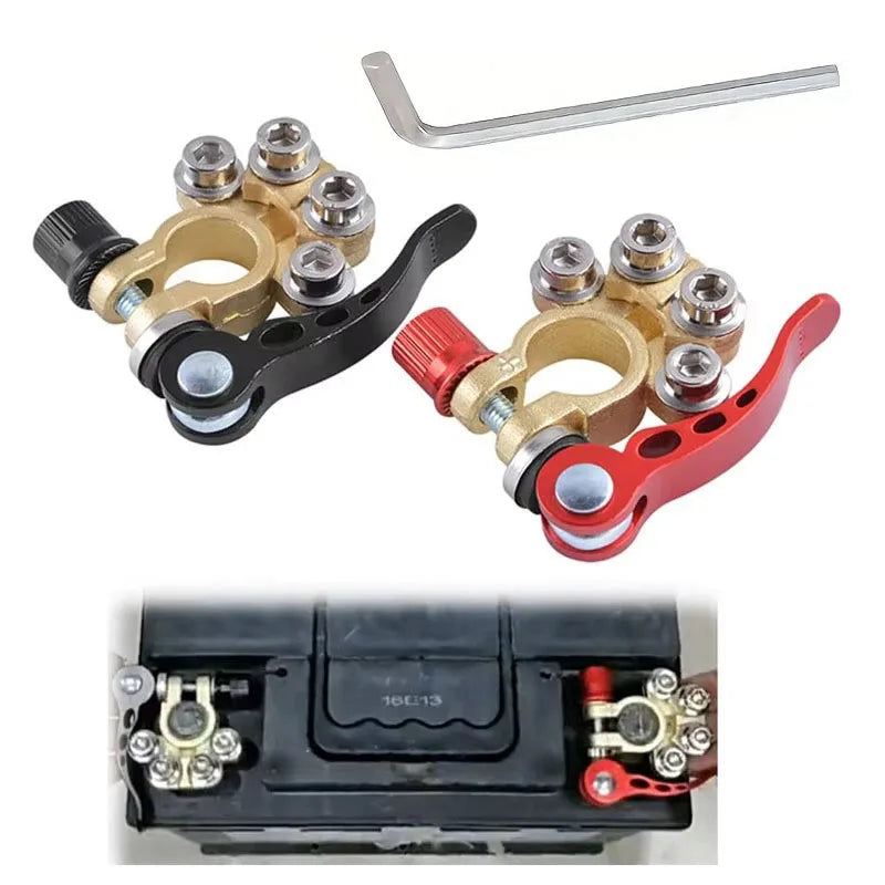 1 pair/2 pieces 12V 24V car battery terminals, quick-disconnect car wiring harness connectors, wire and cable cut-off connectors, car accessories
