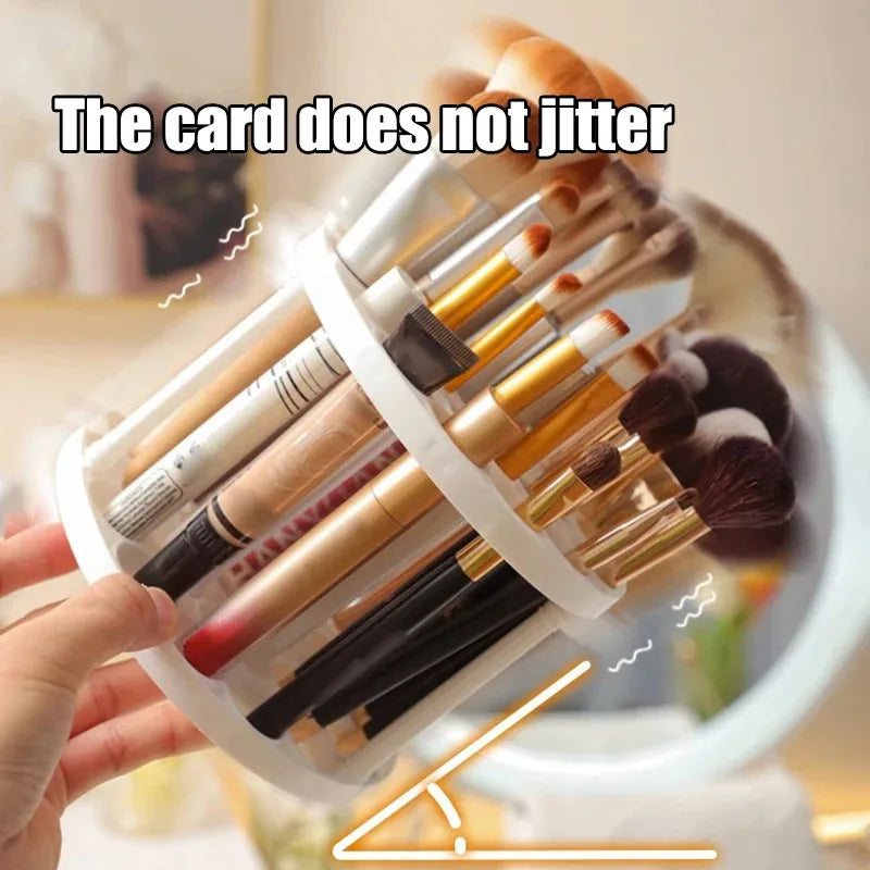45-Hole Rotating Makeup Brush Stand – Keep Brushes Visible & Within Reach, Beauty Storage Organizer