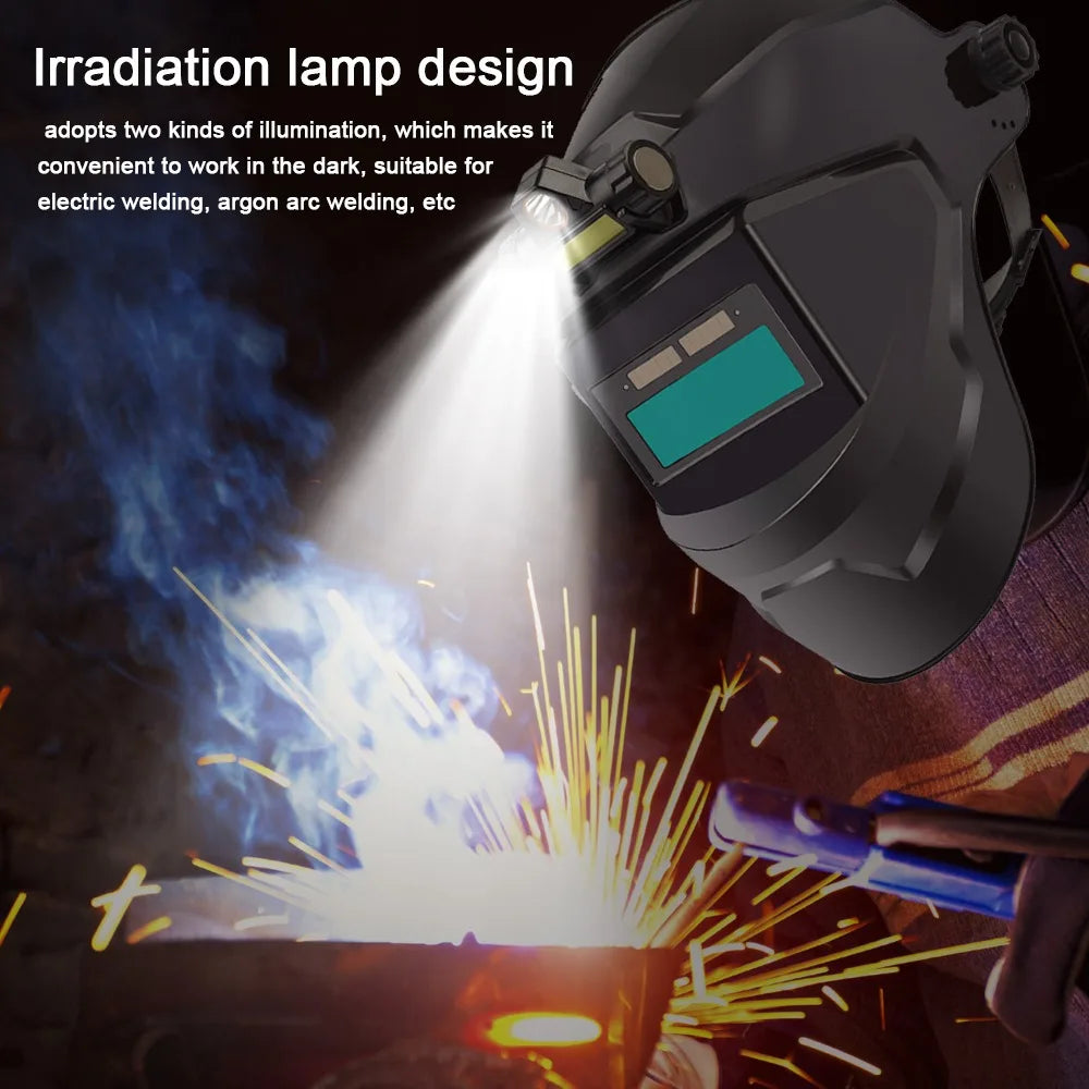 Automatic Dimming Welding Facemask True Color Auto Darkening Welding Mask 130℃ High Temperature Resistant Welding Helmet