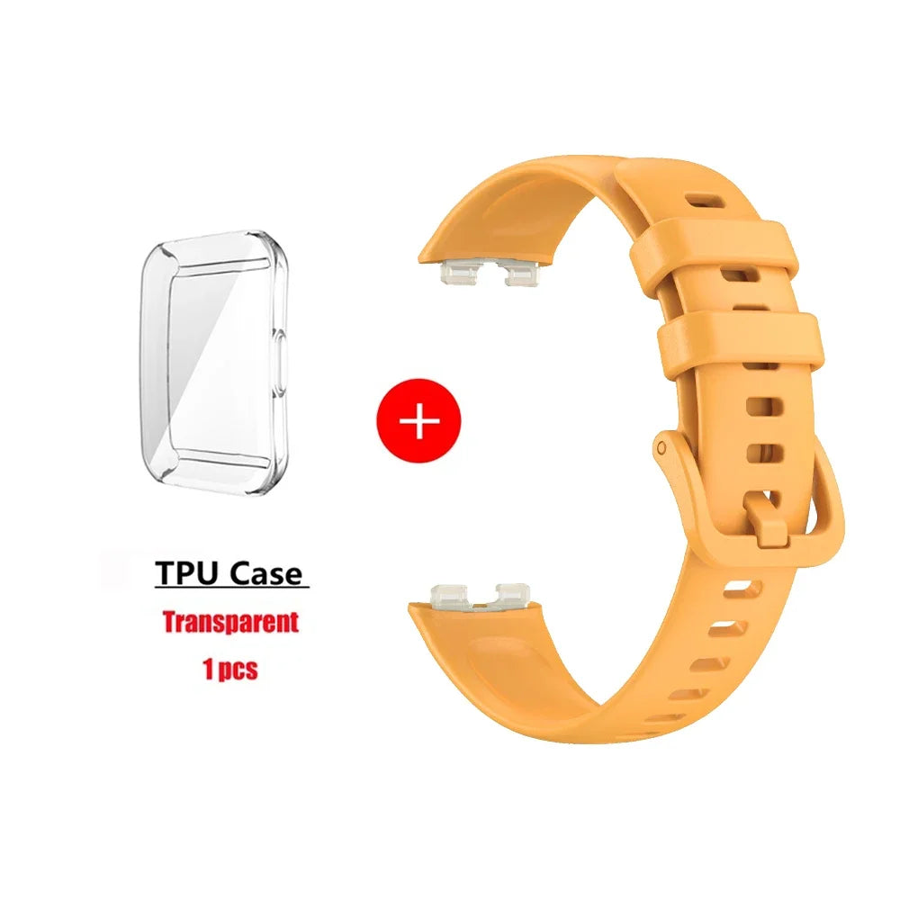 Soft Silicone Strap Case for Huawei Band 10 8 9 Accessories Replacement Bracelet Screen Protector Wristband for Huawei Band9