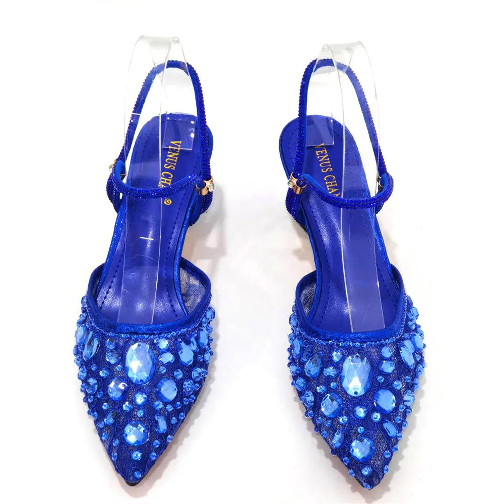 Sandals Woman Summer 2024 Italian Design Luxury Women's Shoes and Wallet Full Diamond Decorative Cylinder Mini Handbag