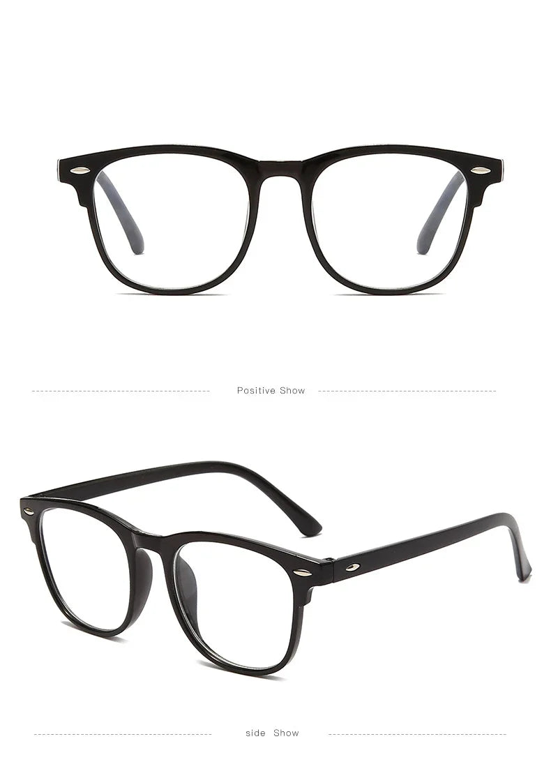 3 Pcs/Set Transparent Computer Glasses Frame Women Men Anti Blue Light Round Eyewear Blocking Glasses Optical Spectacle Eyeglass
