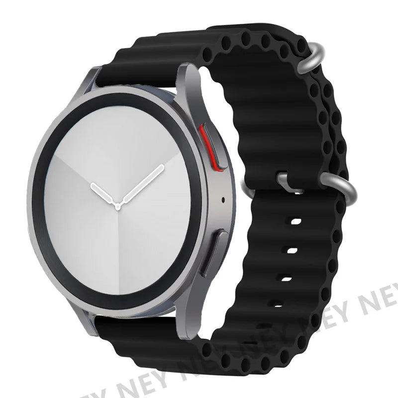 Ocean watch band For Samsung Galaxy Watch7 6 4-classic/5-Pro/active 2/Gear Silicone 22mm 20mm Bracelet Huawei GT 2 3 pro strap