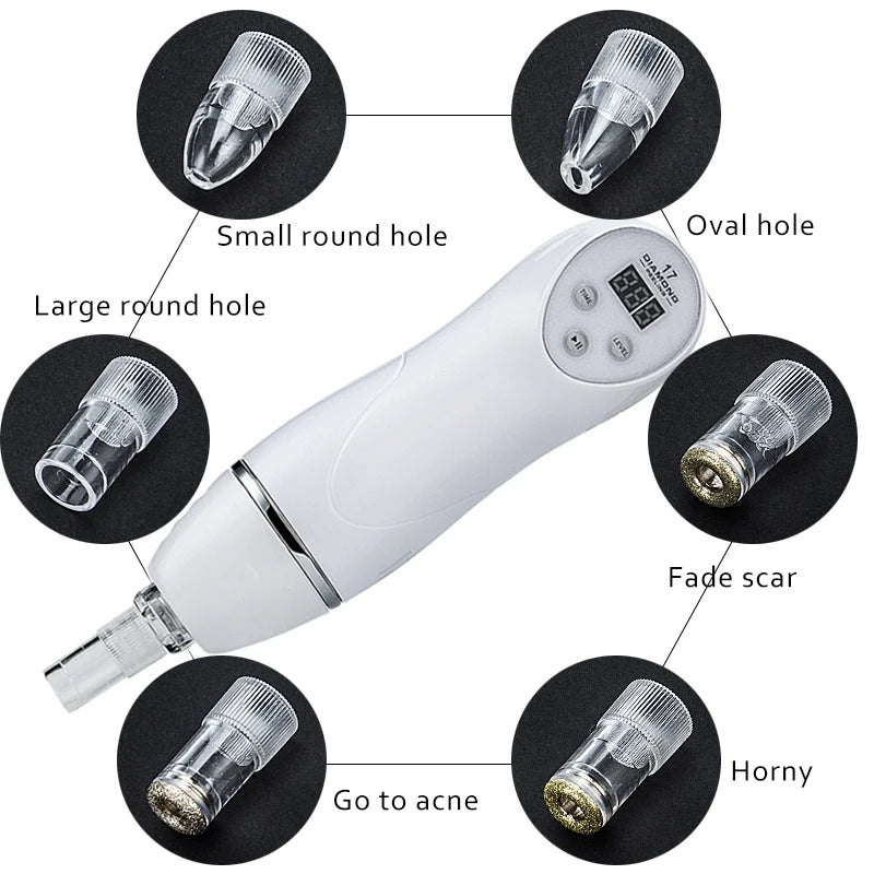 Dermabrasion Peeling Blackhead Acne Pore Remove Facial Skin Care Beauty Machine Vacuum Face Diamond Pen home Beauty Equipment