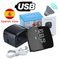 New LED Wrist Blood Pressure Monitor Rechargeable English/Spanish/Russian Voice Broadcast Sphygmomanometer Tonometer BP Monitor