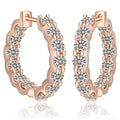 2.6ct D Color Moissanite Earring 925 Sterling Sliver Rose Gold Hoop Earring for Women Wedding Party Jewelry