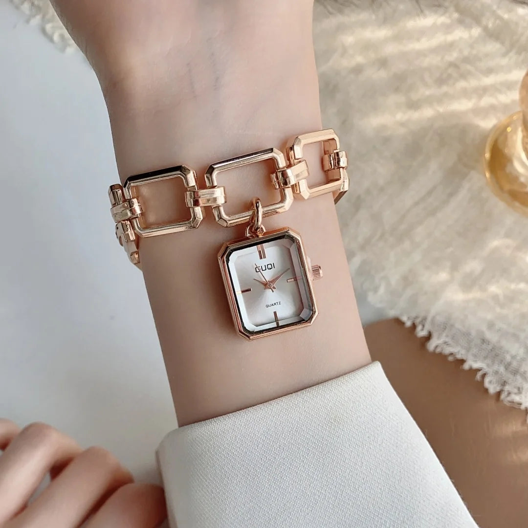 Women Quartz Watch Bracelet Square Dial Quartz Analog Women's Watches Ladies Wristwatch Elegant Female Clock Montre
