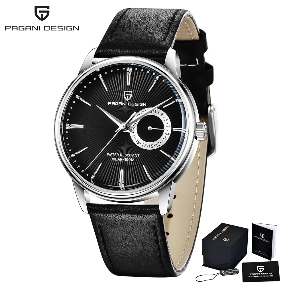 Original PAGANI DESIGN 1654 Fashion Casual Sports Watch Men Military Watch Stainless Steel Waterproof Quartz Watch Reloj Hombre