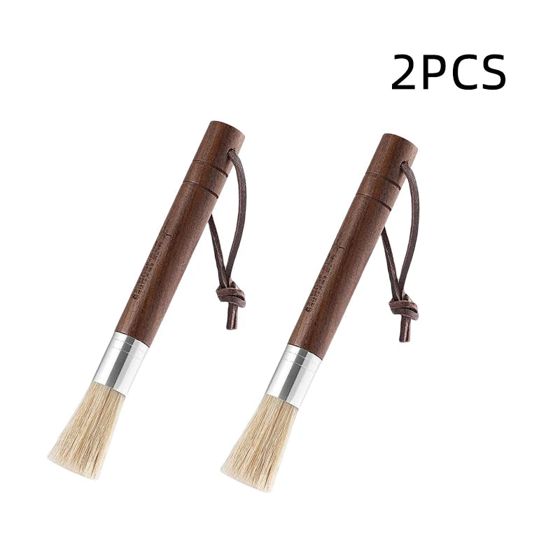 MHW-3BOMBER Coffee Grinder Cleaning Brush Dusting Espresso Brush Accessories for Home Barista Kitchen Tool Wood Handle & Natural