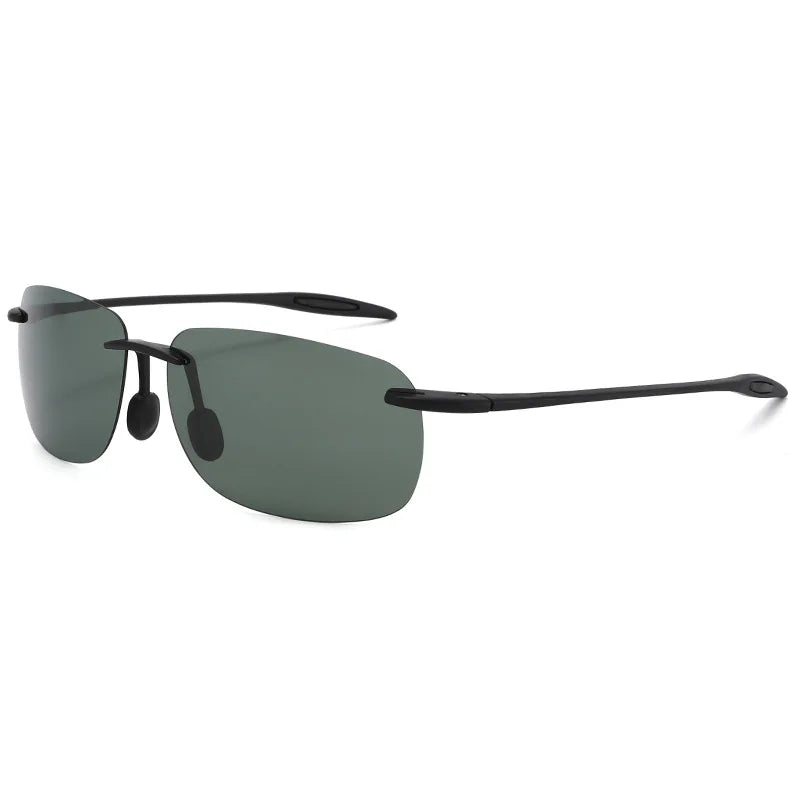 Ultralight TR90 Sunglasses Men Women Frameless Driver Driving Sun Glasses Fashion Outdoor Fishing Hiking Running Sports Shades