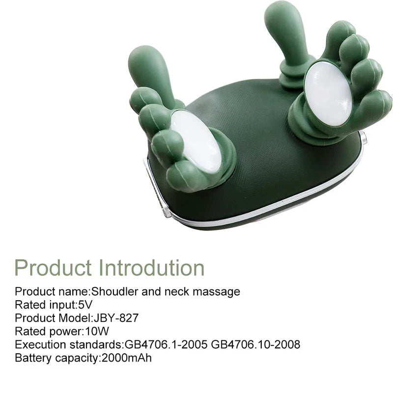 Bionic Finger Neck Shoulder Trapezius Muscle Relax Massager Neck Cervical Kneading Massage Shawl Brushless Motor Neck Masajeador
