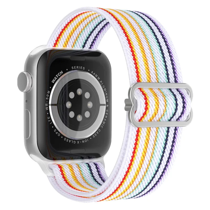 Scrunchie Strap for Apple watch Ultra 49mm band 45mm 44/46mm 41mm Adjustable Nylon Loop bracelet iWatch serie se 6 7 8 9 10 11