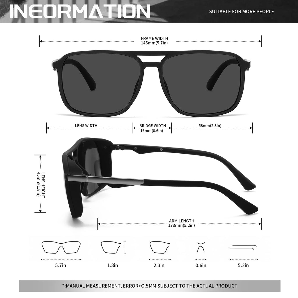 Classic Retro Square Frame Sports Goggles - Windproof & UV400 Protection, Unisex for Outdoor Adventures, Travel & Casual Wear