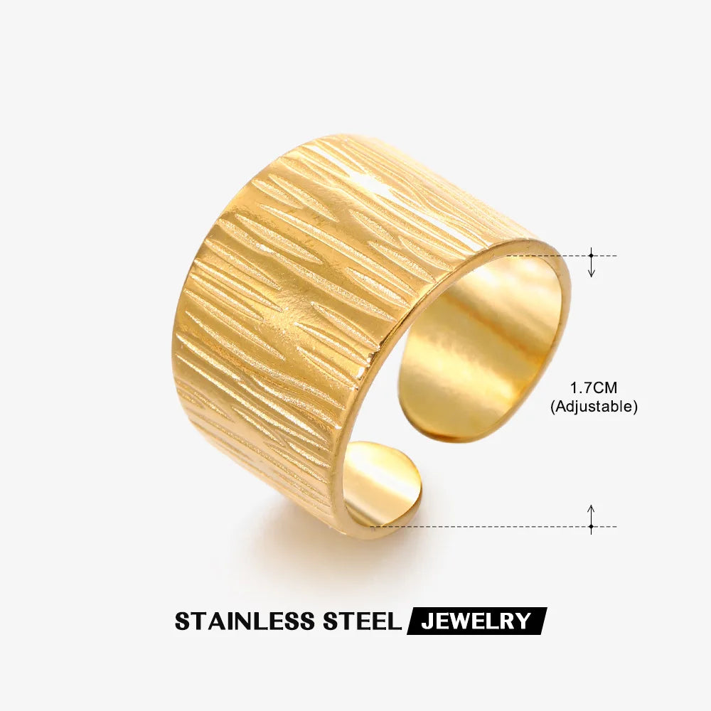 316L Stainless Steel Rings for Women Gold Color Women's Ring Male Finger Wedding Luxury Quality Jewelry Accessories 48 Style