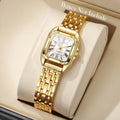 Luxury Square Women Quartz Watch Fashion Roma Dial Ladies Wristwatch Reloj Mujer Girls Clock Gift (Without Box)
