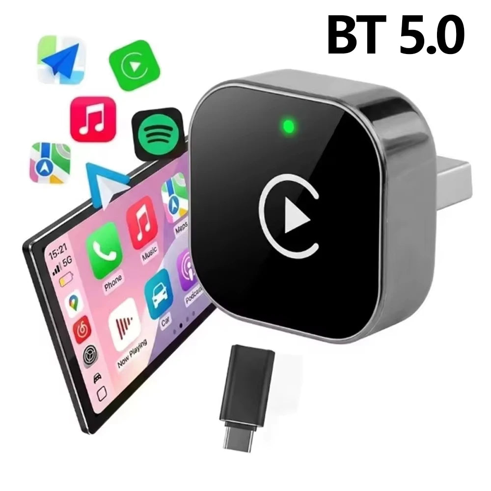 Vyvylabs Wireless Carplay Adapter Suitable for Iphone Devices Wired Carplay To Wireless Plug-And-Play Compatible With USB/USB-C Interfaces