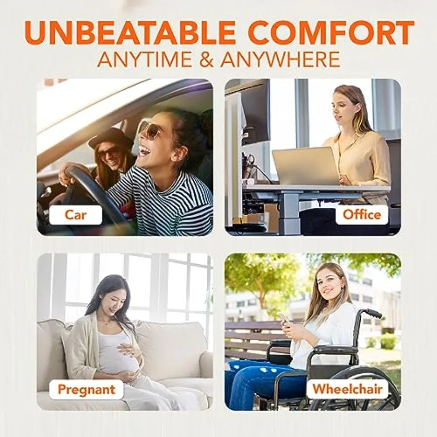 Car Seat Cushion, Comfort Memory Foam Car Cushions for Driving