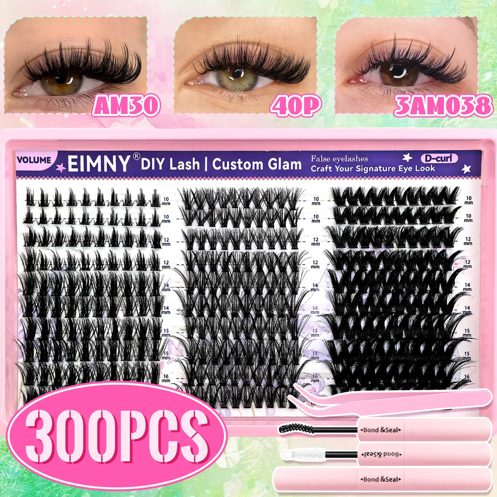 Show-Stopping Top & Bottom Lash Kit – 250/740 Cluster Shell Fluffy Volume, Mix-&-Match Lengths & Styles! Killer for Any Look