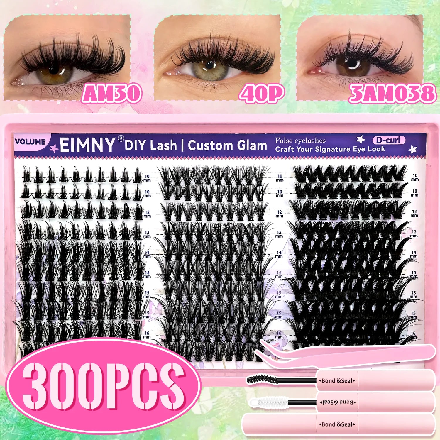 Show-Stopping Top & Bottom Lash Kit – 250/740 Cluster Shell Fluffy Volume, Mix-&-Match Lengths & Styles! Killer for Any Look