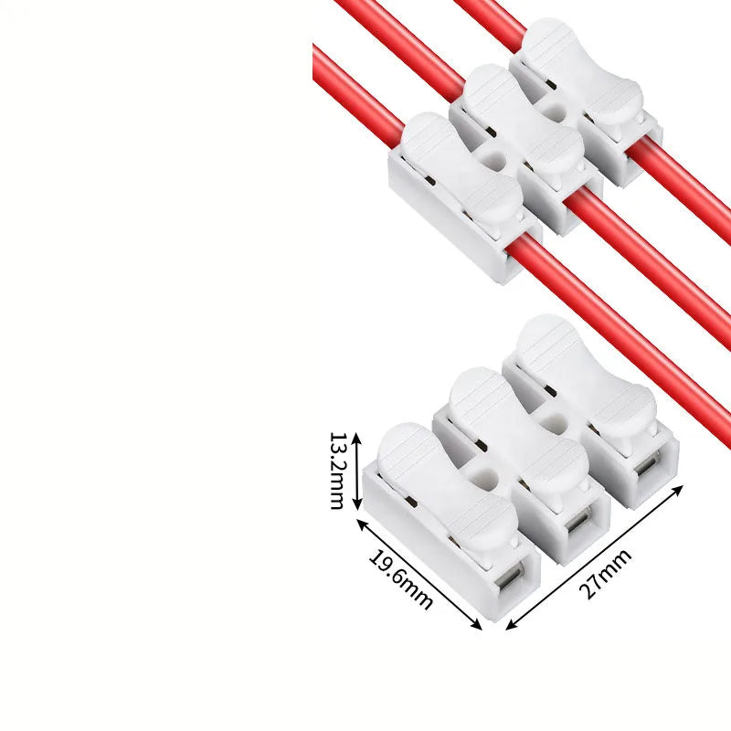 20/50Pcs No Solding Quick 1P 2P 3P Cable Wire Connector No Screw Terminal Block Spring Clamp