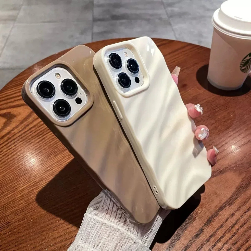 Soft Candy Wavy Pattern Phone Case For iPhone 18 17 16 11 12 13 14 15 Pro Max Xs Max XR 7 8 Plus 17Air Shockproof Bumper Cover