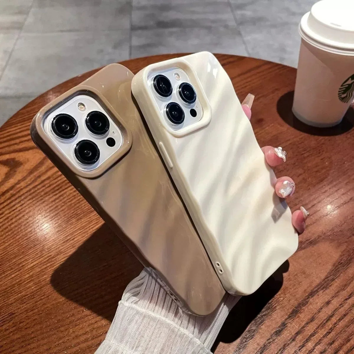 Soft Candy Wavy Pattern Phone Case For iPhone 18 17 16 11 12 13 14 15 Pro Max Xs Max XR 7 8 Plus 17Air Shockproof Bumper Cover