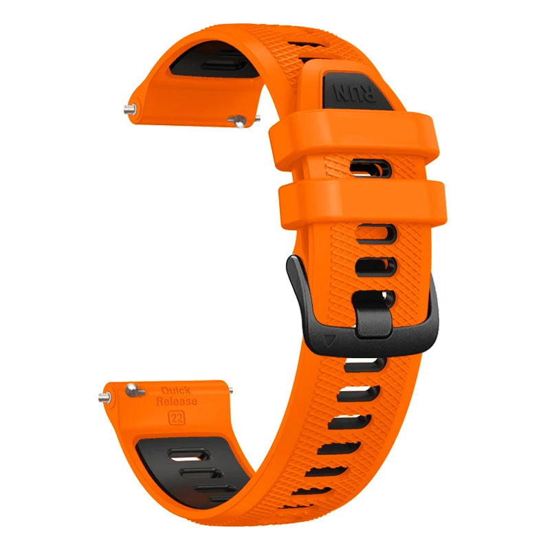 22mm Official Strap For Garmin Forerunner 265 745 255 Music Watchband Bracelet Vivoactive 4 Venu 2 3 Silicone Bands Replacement