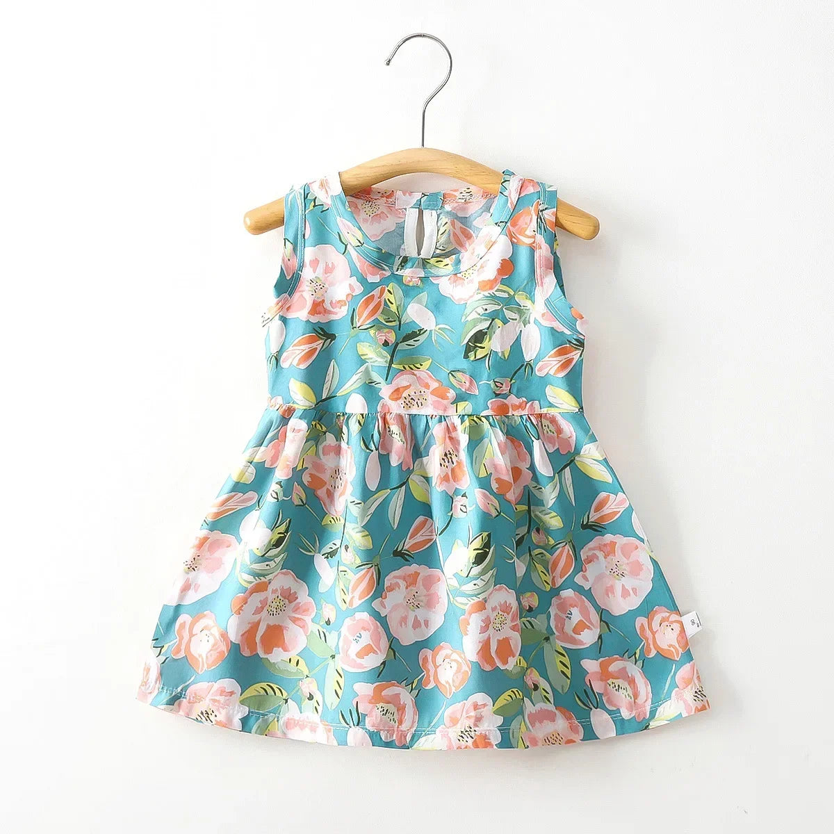 Baby Girls Dress Sleeveless Cute Print Cartoon Kids Princess Dresses Cotton Children Sundress Clothes Girl Summer Beach Clothing