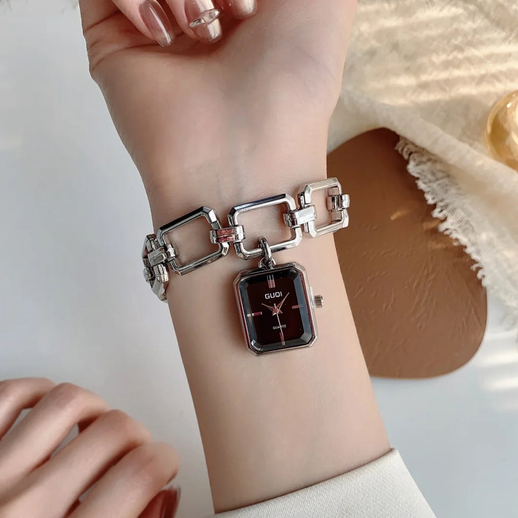 Women Quartz Watch Bracelet Square Dial Quartz Analog Women's Watches Ladies Wristwatch Elegant Female Clock Montre