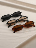 3pcs women's oval frame black tortoiseshell color matching combination suit personality trendy fashion glasses