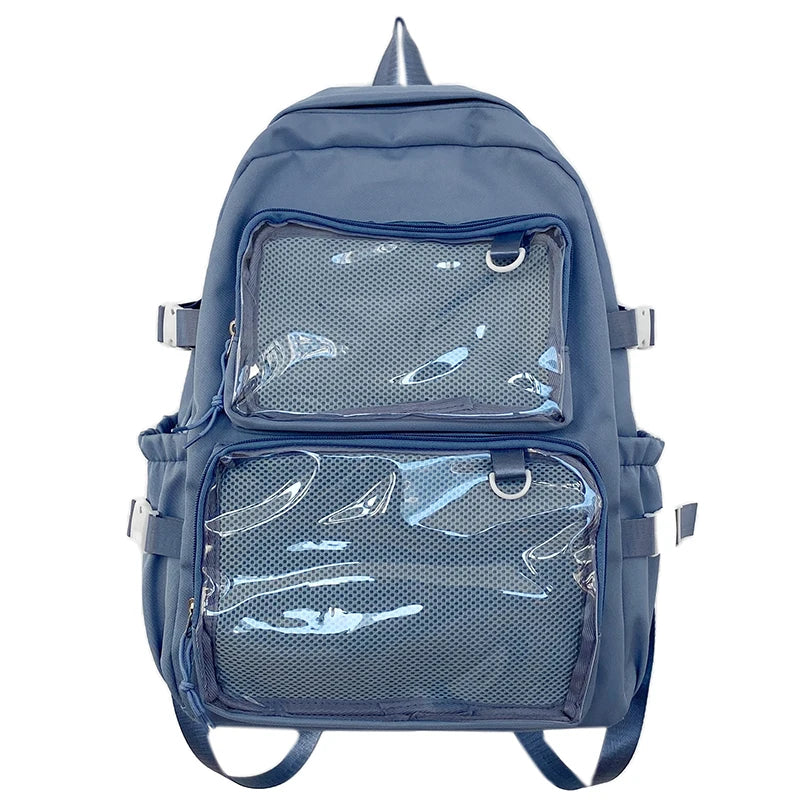 Japanese Style Transparent Ita Bag for Girls Comic Cons Large Capacity Women Backpack Fashion School Bags for College Student JK