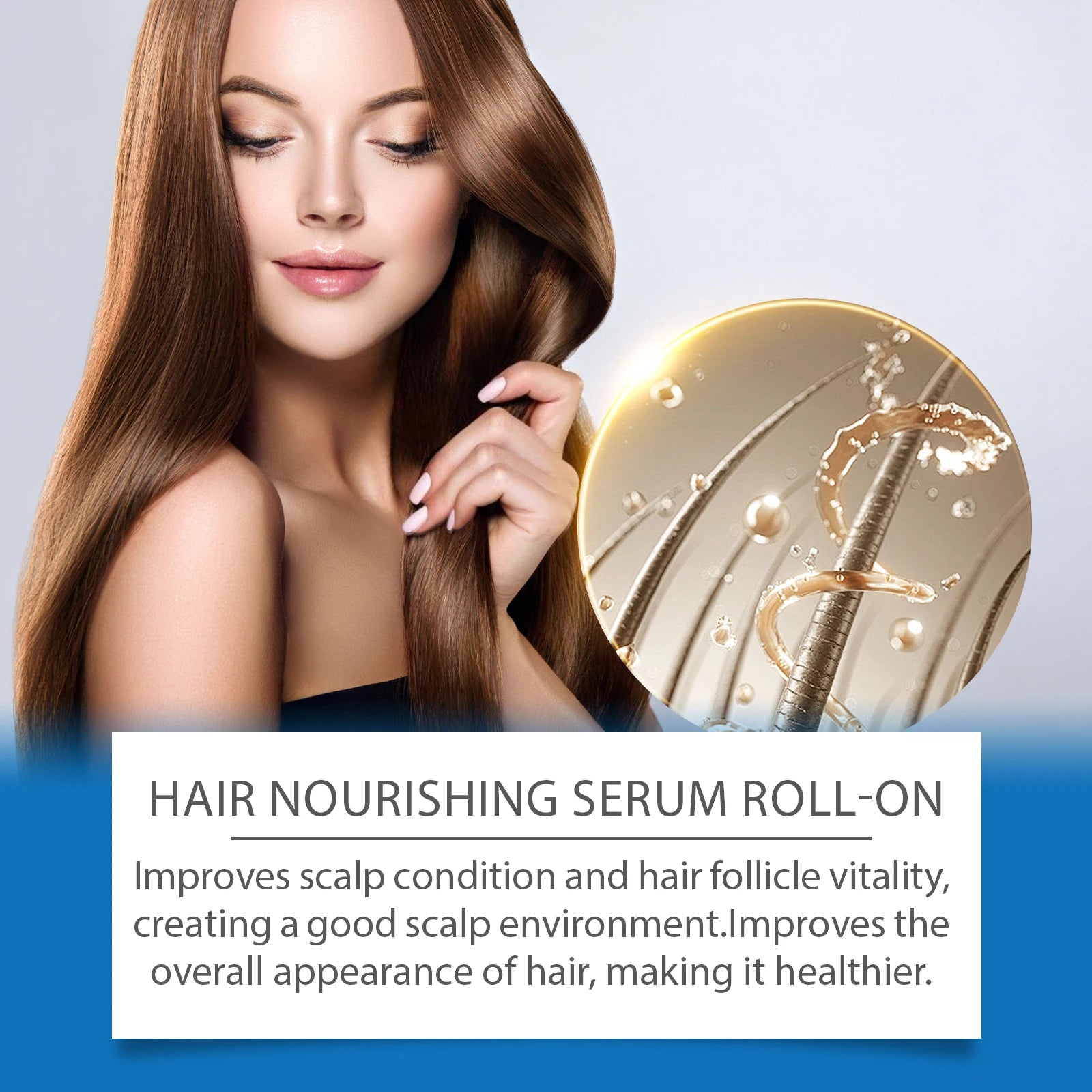 Rosemary Scalp Massager Roll-On Serum Repairing Damaged Dry Scalp Hydrate Anti Hair Loss Strengthen Hair Roots Smooth Hair Care