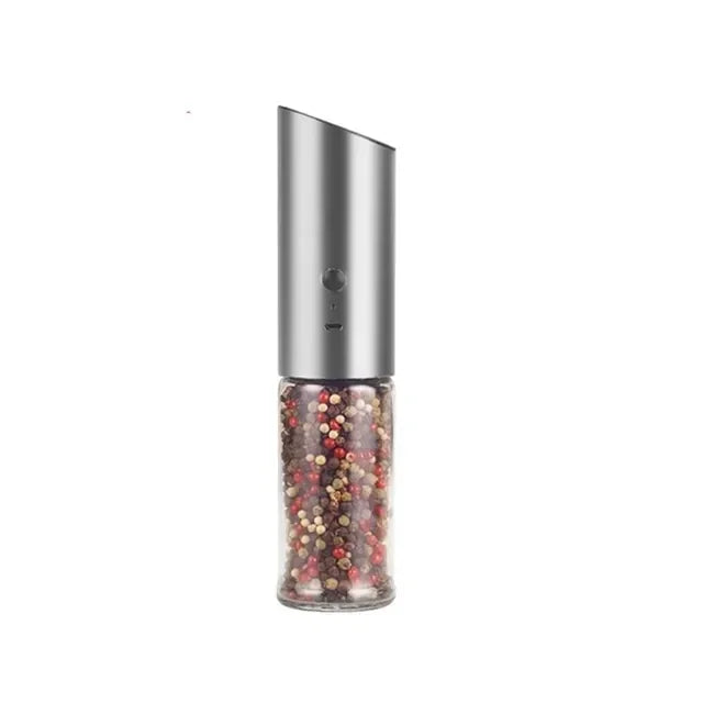 ZaiXiao Electric Salt and Pepper Grinder USB Rechargeable Eletric Pepper Mill Shakers Automatic Spice Steel Machine Kitchen Tool