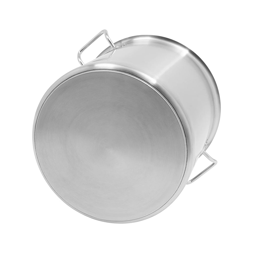 Large Stock Pot with Lid 35cm, Stainless Steel Soup Pot 34.9qt for Family Cooking Noodles Brine Meat Gathering Commercial Use