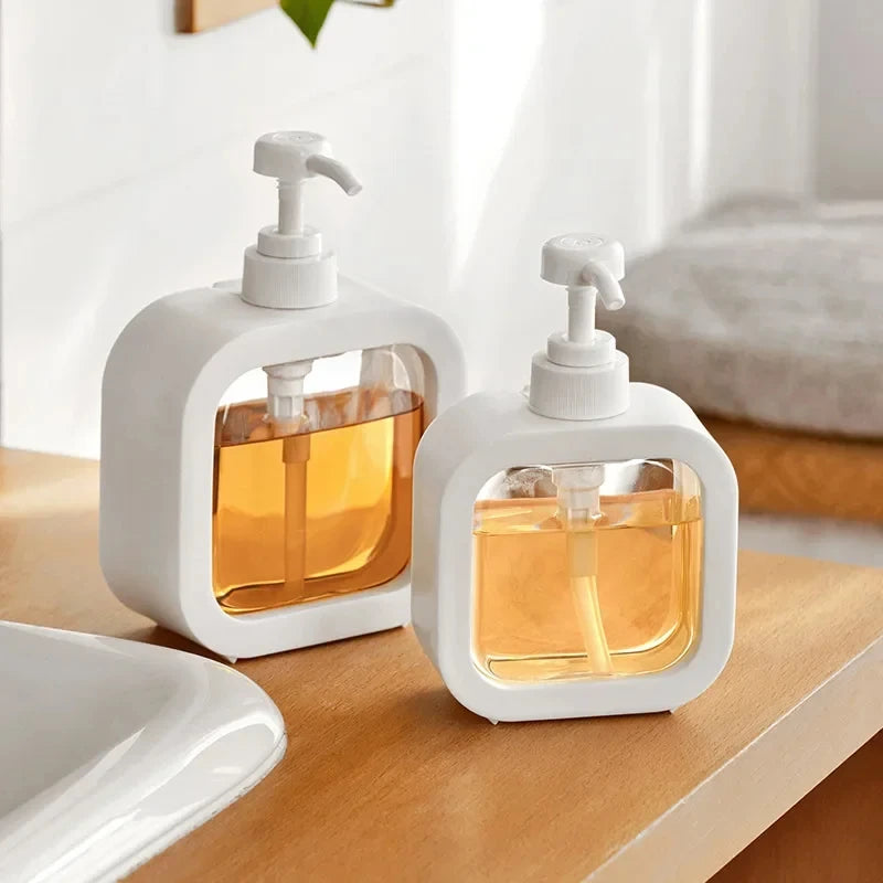 Empty bath pump bottle 300/500ml bathroom soap dispenser reusable lotion shampoo shower gel rack portable travel soap dispenser