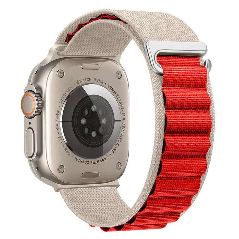 Alpine Loop Strap For Apple Watch Ultra 3 2 1 Band 49mm 11 10 9 8 7 45mm 41mm 42mm 46mm Nylon Bracelet iWatch 6 5 4 3 SE3 2 Belt