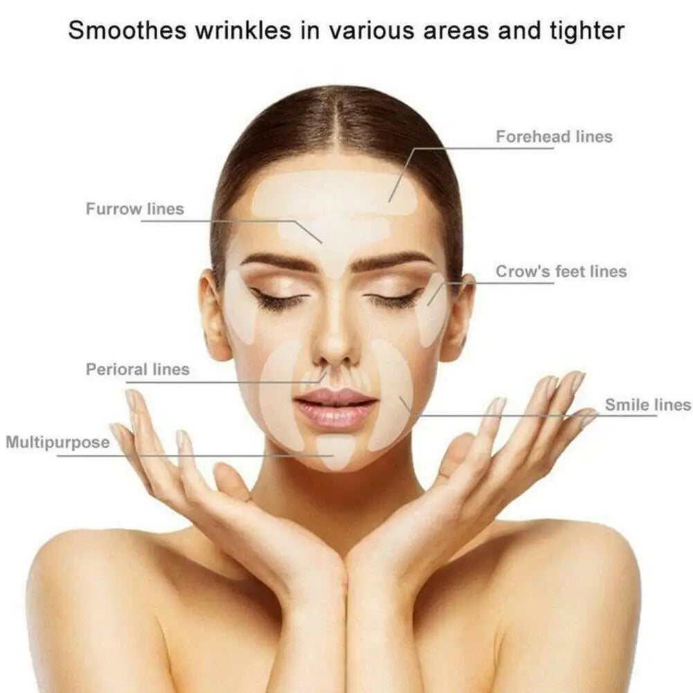 Skin Care Patch 16pcs Reusable Silicone Patches Anti Rimpel Pads Silicone Wrinkle Removal Sticker Face Forehead Neck Eye Sticker