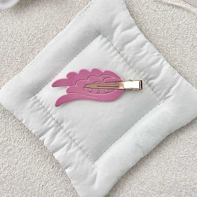1/2pcs Cute Wings Hairpin Fun Hairpin Traceless Hairpin Dopamine Cosmetic Clip Side Broken Hair Bangs Clip Hair Accessories