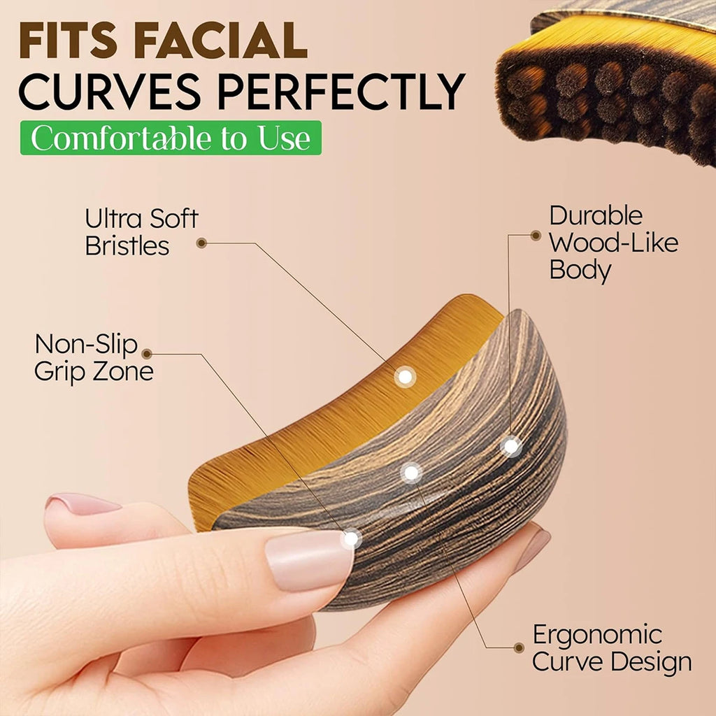 Lymphatic Contour Face Brush, Chin & Jawline Sculpting, Drainage Massager for Face, Ergonomically Designed to Fit the Skin Precisely