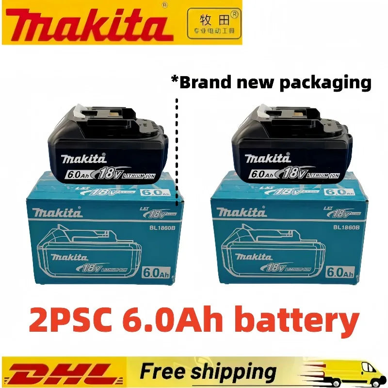 100% Genuine 18V Makita 6Ah Makita Battery BL1840 BL1830B BL1850B  Replacement Lithium Battery