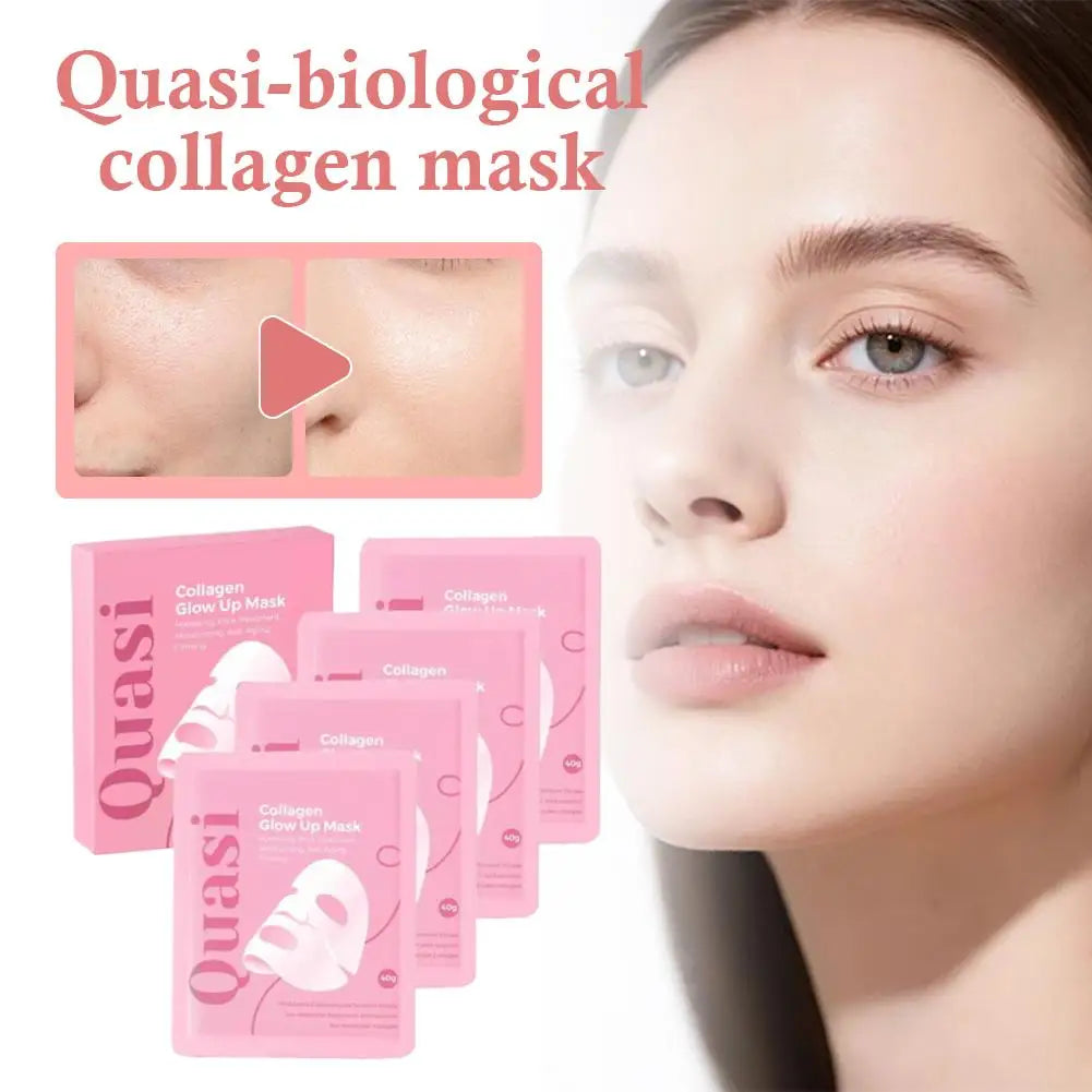 Quasi-biological Korean Collagen Hydrogel Mask Overnight Deep Hydration Firming Brightening Pore Minimizing Elasticity Face Care