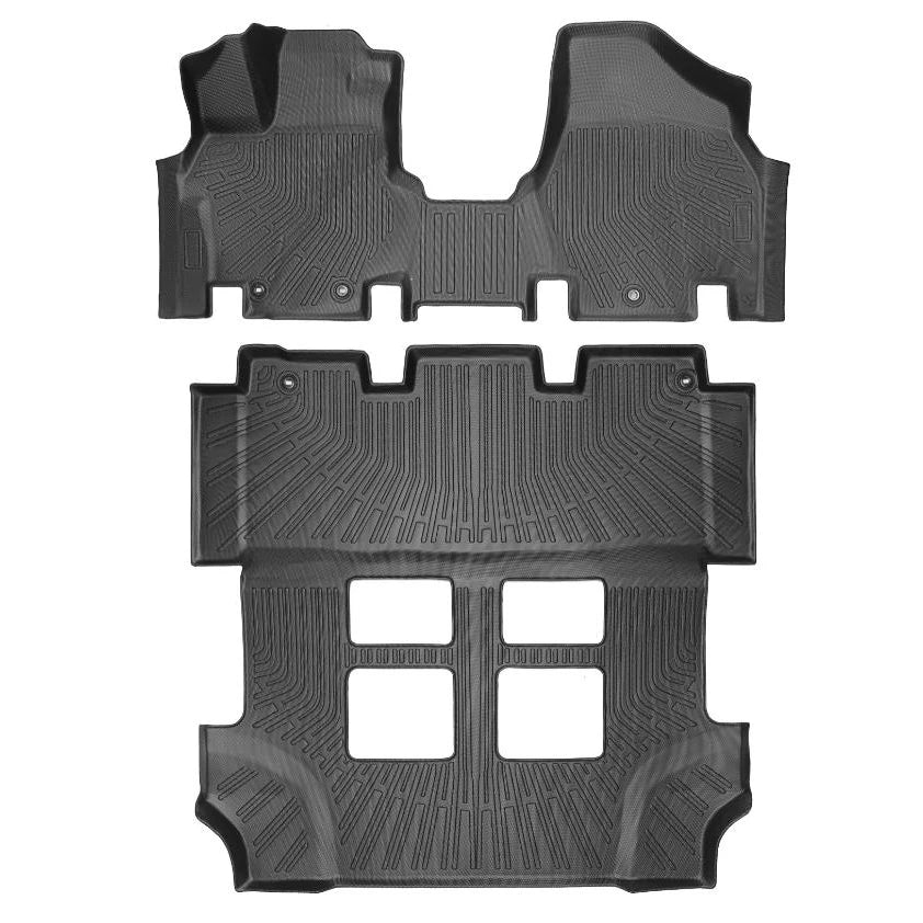 1Set Car Floor Mats 3 Row Liners For Honda Odyssey 2011-2017 TPE All-Weather High Temperature Resistant Non-slip Car Floor Mats
