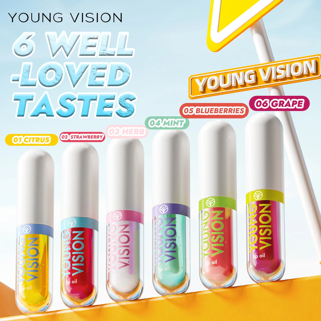6 packs Fruit Color Changing Lip Glaze moisturizes, brightening, protects lips and fade lip lines lip gloss